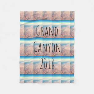 retro aerial grand canyon arizona photo vintage fleece blanket