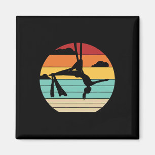 Retro Aerial Yoga Aerialist Gymnastics Dancer Aeri Magnet