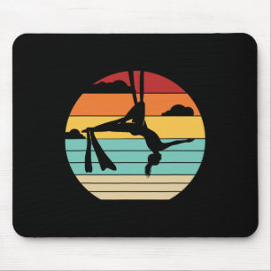 Retro Aerial Yoga Aerialist Gymnastics Dancer Aeri Mouse Mat