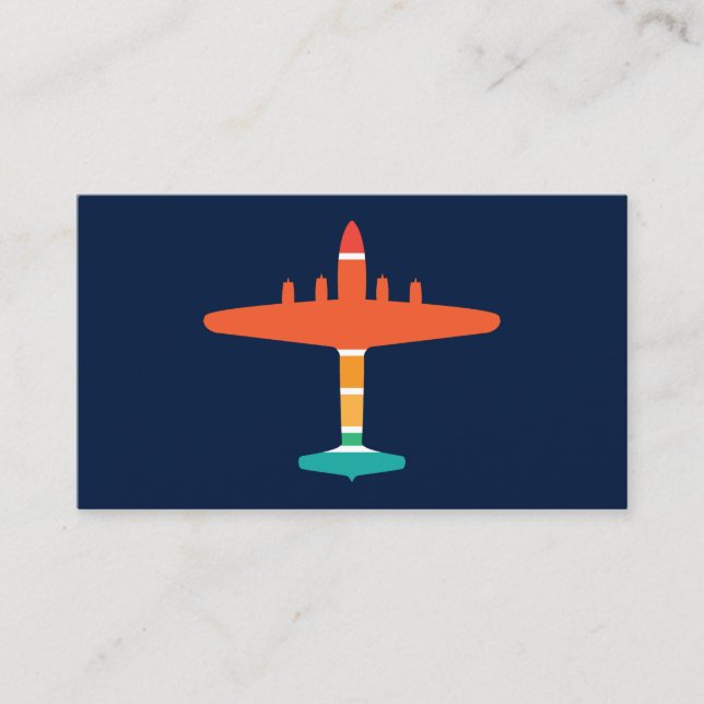 retro aeroplane business card (Front)