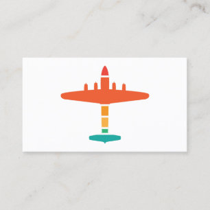 retro aeroplane business card