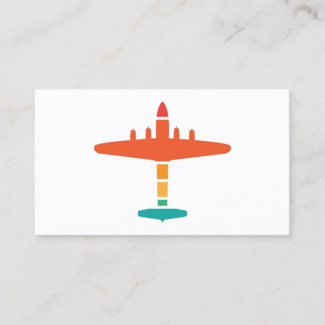 retro aeroplane business card (Front)