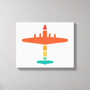 retro aeroplane canvas print
