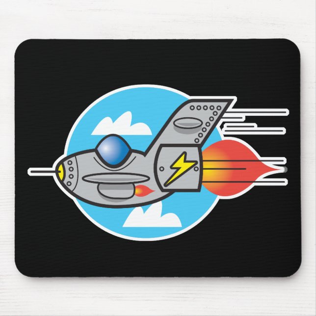 retro aeroplane jet mouse mat (Front)