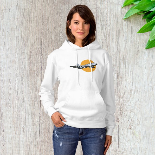 Retro Aeroplane Vintage Jet Travel Art Design  Hoodie (Creator Uploaded)