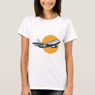 Retro Aeroplane Vintage Jet Travel Art Design  T-Shirt