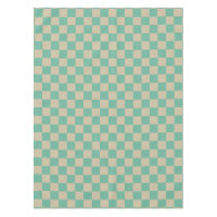 Retro Aesthetic Chequerboard Pattern Mint and Sand