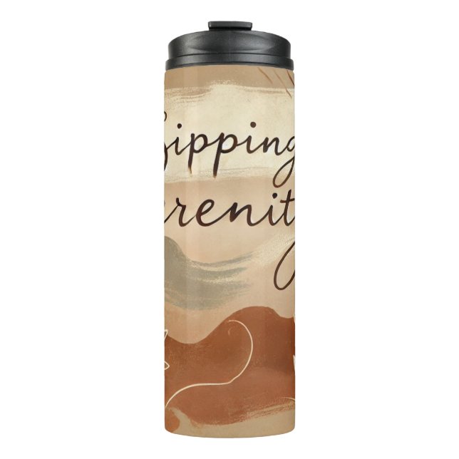 Retro Aesthetic Coffee Thermal Tumbler | (Front)