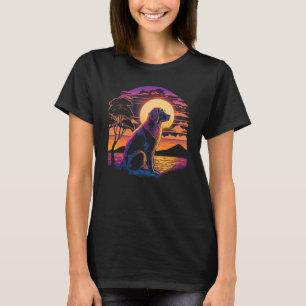 Retro Aesthetic Golden Retriever Dog_1 T-Shirt
