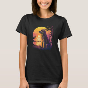 Retro Aesthetic Golden Retriever Dog T-Shirt