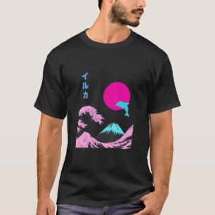 Retro Aesthetic Iruka With Japanese Writing T-Shirt