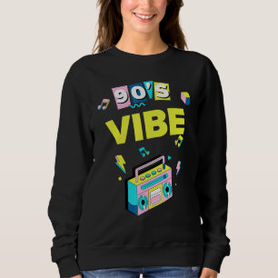 Retro Aesthetic Party  90s Vibe Nostalgic 90's Sweatshirt