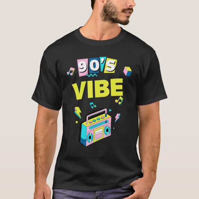 Retro Aesthetic Party  90s Vibe Nostalgic 90's T-Shirt (Front)