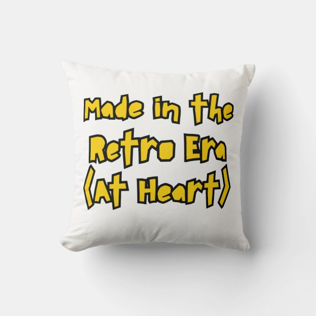 Retro Aesthetic Throw Pillow – Minimalist Vintage  (Front)