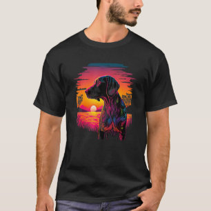 Retro Aesthetic Vizsla dog T-Shirt