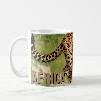 Retro Africa Cheetah Scenic Coffee Mug