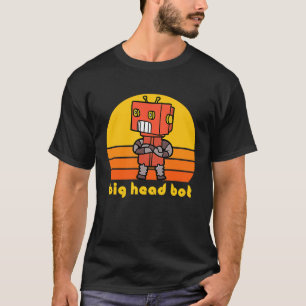 Retro AI Design Cool Vintage Robot Big Head Bot T-Shirt