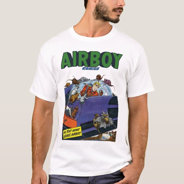 Retro Airboy Comics T-Shirt (Front)