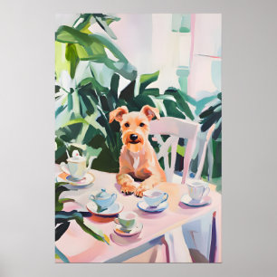 Retro Airedale Terrier Poster, Airedale Terrier Poster