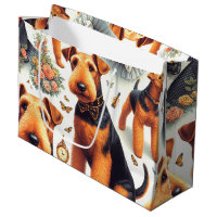 Retro Airedale Terrier Seamless