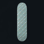 Retro Airplane Pattern Skateboard<br><div class="desc">Fasten your seatbelt. This Retro Airplane Pattern Skateboard is ready for takeoff. The design features lines of red, royal blue, and white, mid century modern airplanes flying across a steel blue background. Thin stripes of orange, lime green and grey, as well as lines of teal dots, add interest to this...</div>