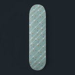 Retro Airplane Pattern Skateboard<br><div class="desc">Fasten your seatbelt. This Retro Airplane Pattern Skateboard is ready for takeoff. The design features lines of red, royal blue, and white, mid century modern airplanes flying across a steel blue background. Thin stripes of orange, lime green and grey, as well as lines of teal dots, add interest to this...</div>