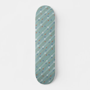 Retro Airplane Pattern Skateboard