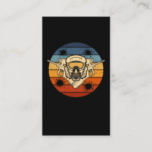 Retro Airsoft Match Paintball Player Business Card