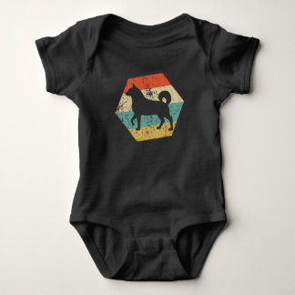 Retro Akita Inu Dog Silhouette Baby Bodysuit