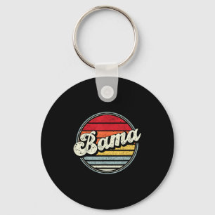 Retro Alabama Home State Cool 70s Style Sunset Men Key Ring