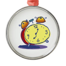 Retro Alarm Clock Ornament