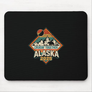 Retro Alaska Cruise 2025 Cruisin Together Vacation Mouse Mat