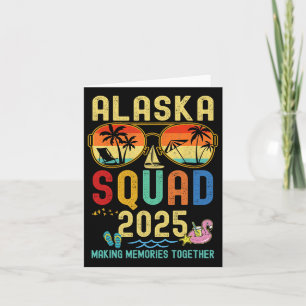 Retro Alaska Cruise Vacation 2025 Family Friends S Card
