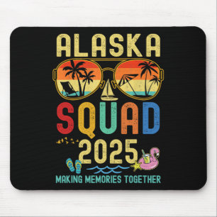 Retro Alaska Cruise Vacation 2025 Family Friends S Mouse Mat