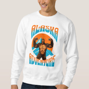 Retro Alaska Sasquatch Mountain Adventure Sweatshirt