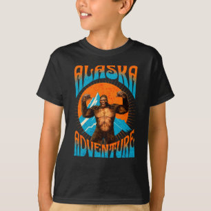 Retro Alaska Sasquatch Mountain Adventure T-Shirt