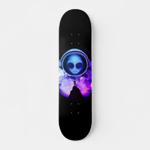 Retro Alien Astronaut Skateboard