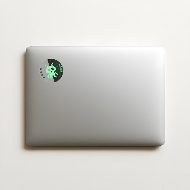 Retro Alien Sticker – Custom Name (Creator Uploaded)