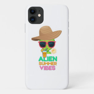 Retro Alien Summer Beach Vibes iPhone 11 Case