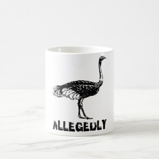 Retro Allegedly Ostrich Coffee Mug (Center)
