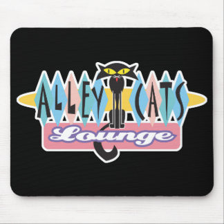 retro alley cats lounge sign mouse mat