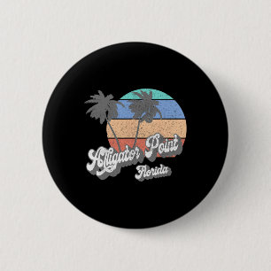 Retro Alligator Point Florida Fl Vintage Beach Sur 6 Cm Round Badge