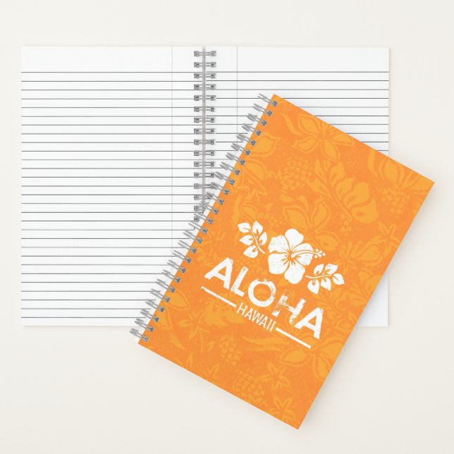 Retro Aloha Hawaii Greeting Notebook (Inside)