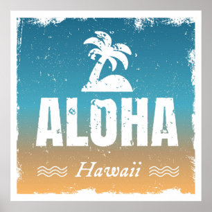 Retro Aloha Hawaii Poster