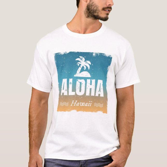 Retro Aloha Hawaii T-Shirt (Front)