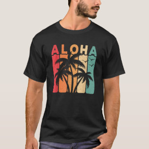 Retro Aloha Hawaii Tropical Summer Palm Tree Hawai T-Shirt