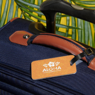 Retro Aloha Shirt Aloha Greeting Luggage Tag