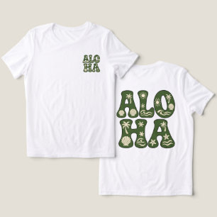 Retro Aloha Tropical Beach Aesthetic Custom Tri-Blend Shirt