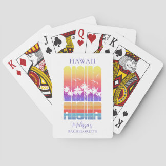 Retro Aloha Tropical Beach Girls Trip Personalised Playing Cards