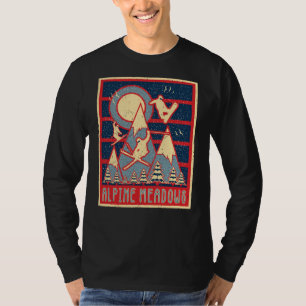 Retro Alpine Meadows Ski Adventure is Waiting T-Shirt